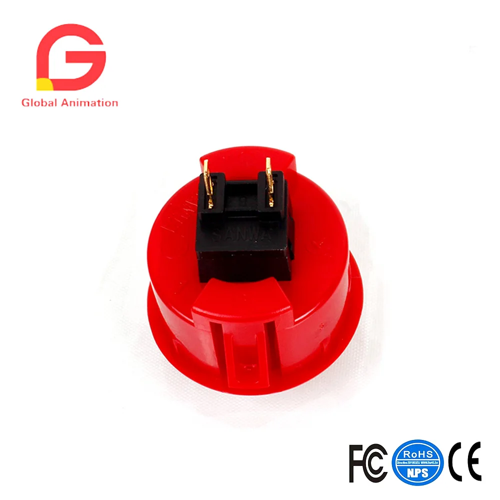 12 шт Оригинальная Sanwa OBSF-30 30 мм кнопки для игровой джойстик консоли