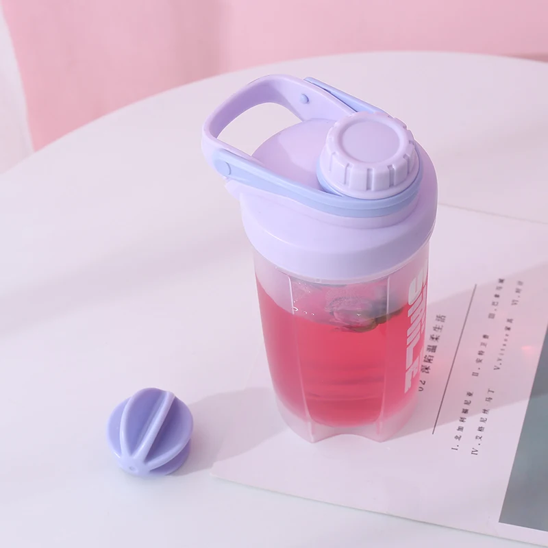 Sports Shaker Bottle Gym Fitness Bicycle Camping Cycling Water Bottles Protein Mixer Drink Powder Milk