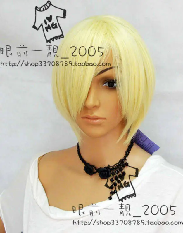 Горячая жаропрочных Партия волос&gt&gt&gt&gt Новый Короткий парик Платиновой