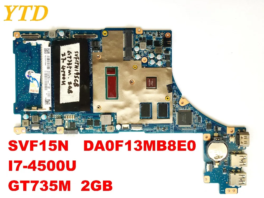 Для SONY SVF15N материнская плата DA0F13MB8E0 I7-4500U GT735M 2 Гб Протестировано хорошее разъемы