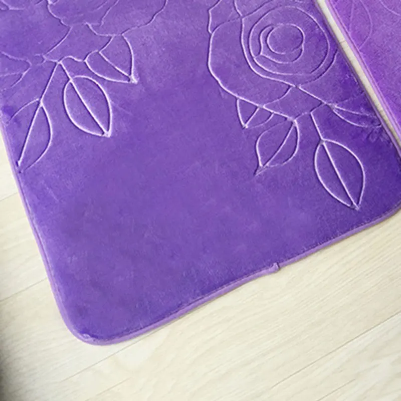 3 шт набор ковриков в ванную для WC сиденье унитаза крышка цветочный узор подушки