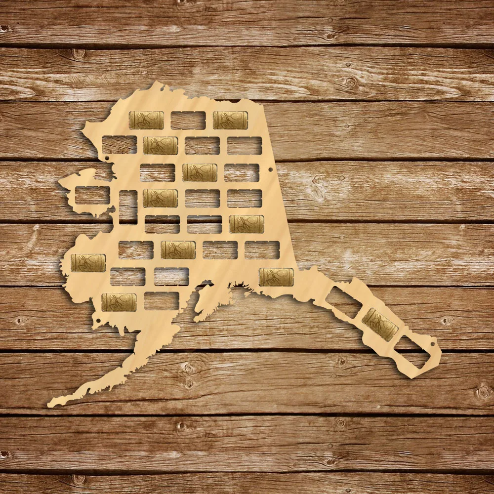 Карта-ловушка для пробкового вина Последняя граница декоративный деревянный