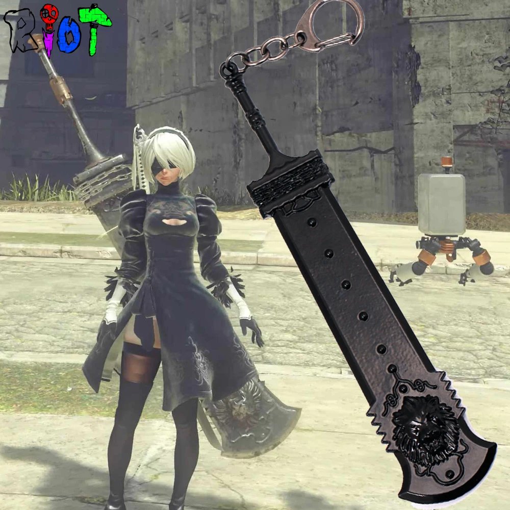 15 см NieR Automata Heroine 2B модель оружия брелок сплав Брелки Аксессуары для игр брелки