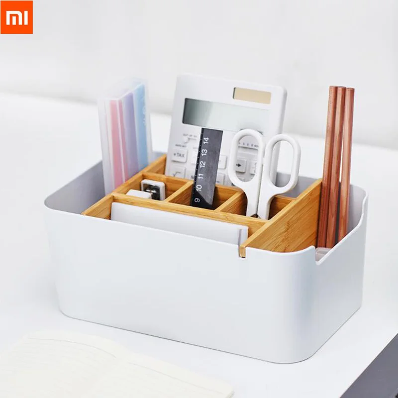Xiaomi Mijia, большой размер, бамбуковое волокно, съемный органайзер, коробка, подсетка, дизайн, косметичка, коробка для хранения, портативный чехол, сумка, простой стиль