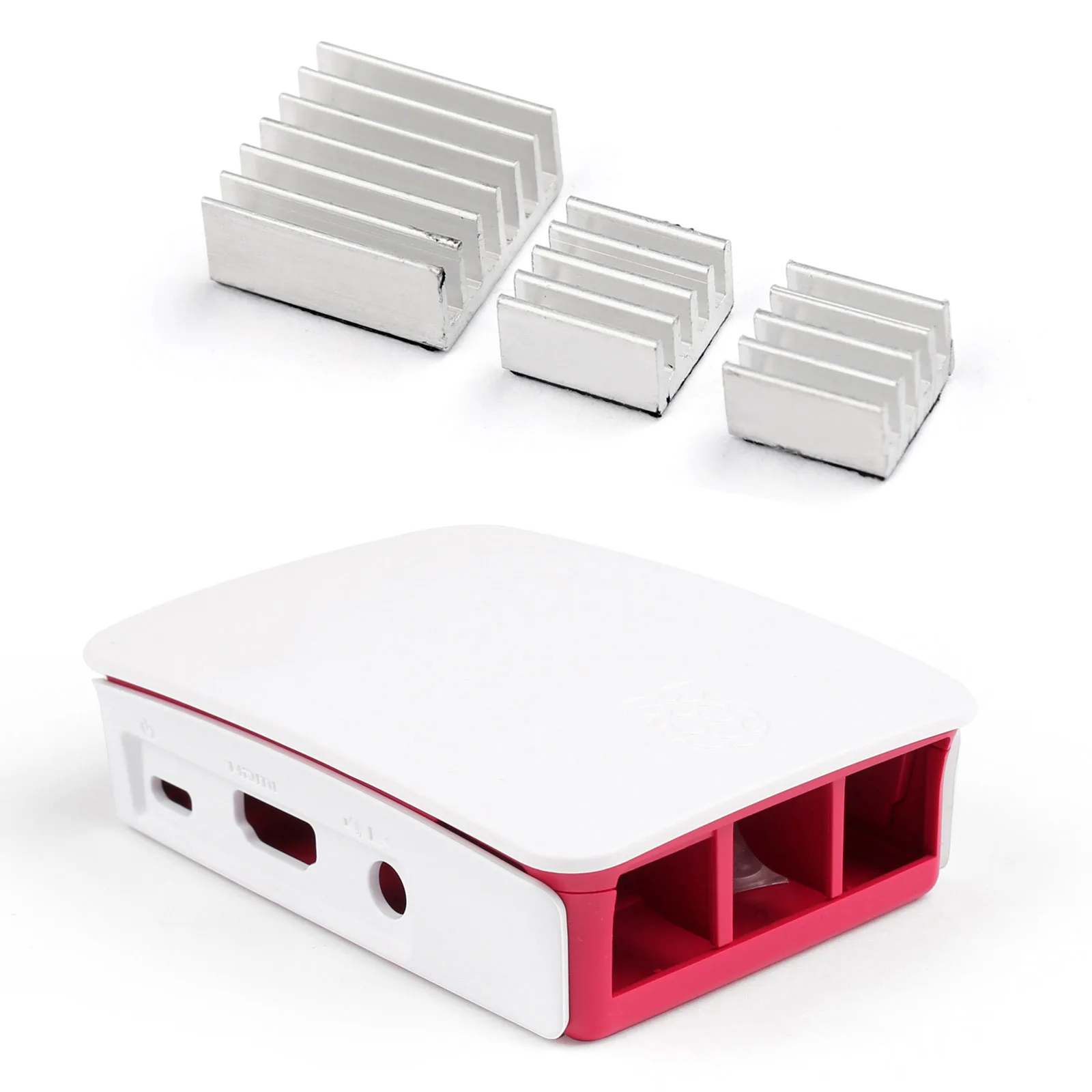 White Case-HeatSink Raspberry Pi 3 model b официальный ABS чехол с радиатором охлаждения для Raspberry Pi 3 Box - Цвет: White Case-HeatSink