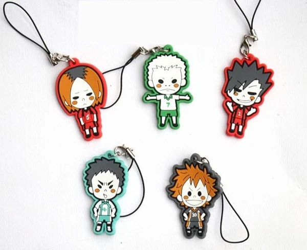 6 шт./партия Haikyuu! Фигурные игрушки Аниме Haikyuu Косплей karasuno фигурка ПВХ ремешок для