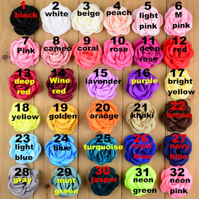 400 шт./лот запеченная сатиновая розетка Искусственные цветы искусственная ручная