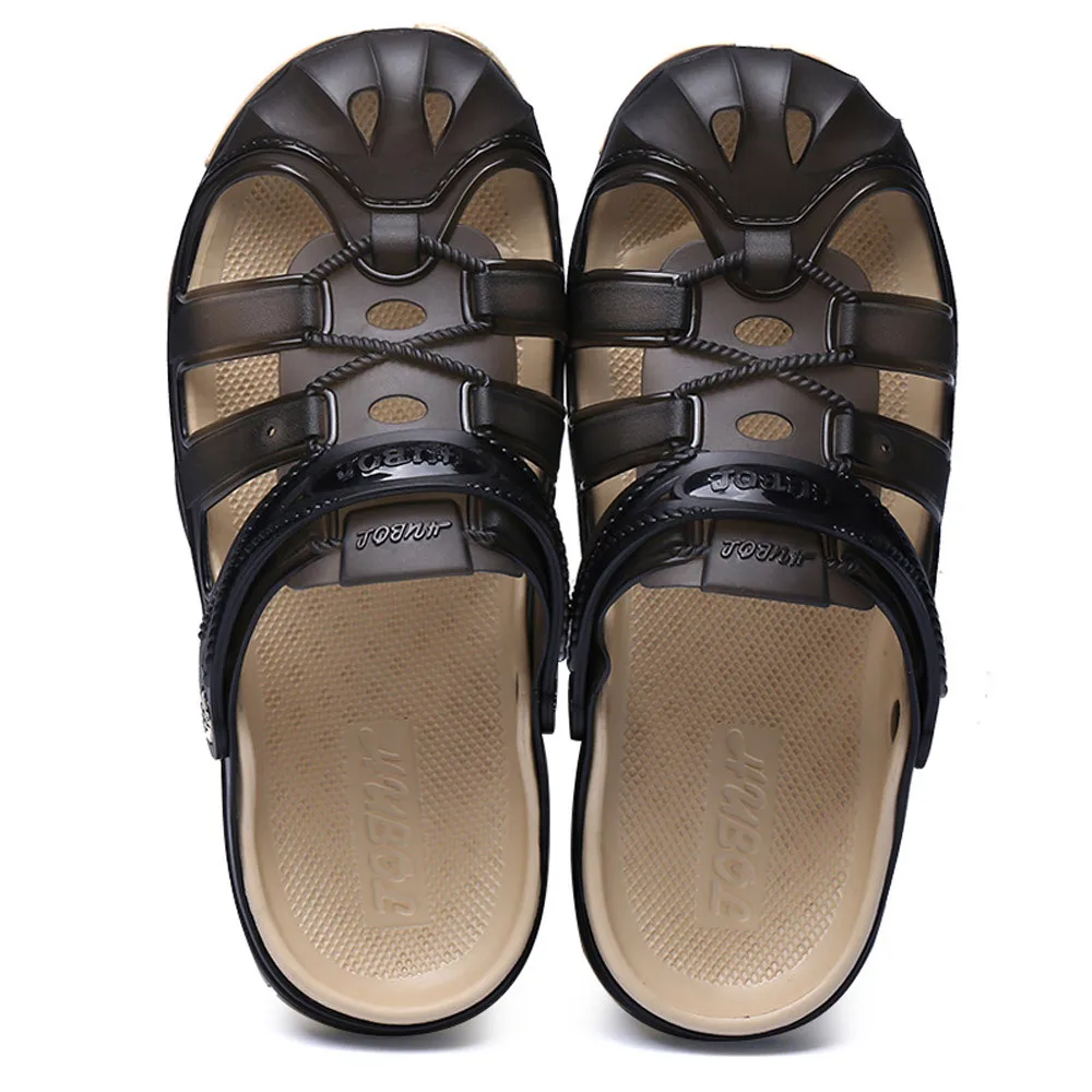 Fashion Men summer Beach Sandals Hollow Shoes Casual Breathable Slippers Slip-On Flats Hole shoes men's outdoor sandals A3065 | Спорт и