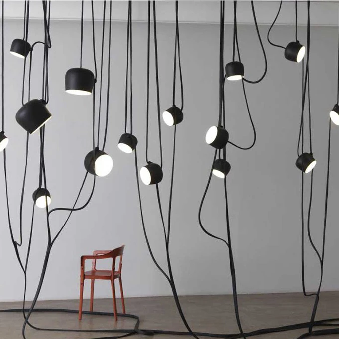 Скандинавские барабанные капельки белые/черные современные промышленные