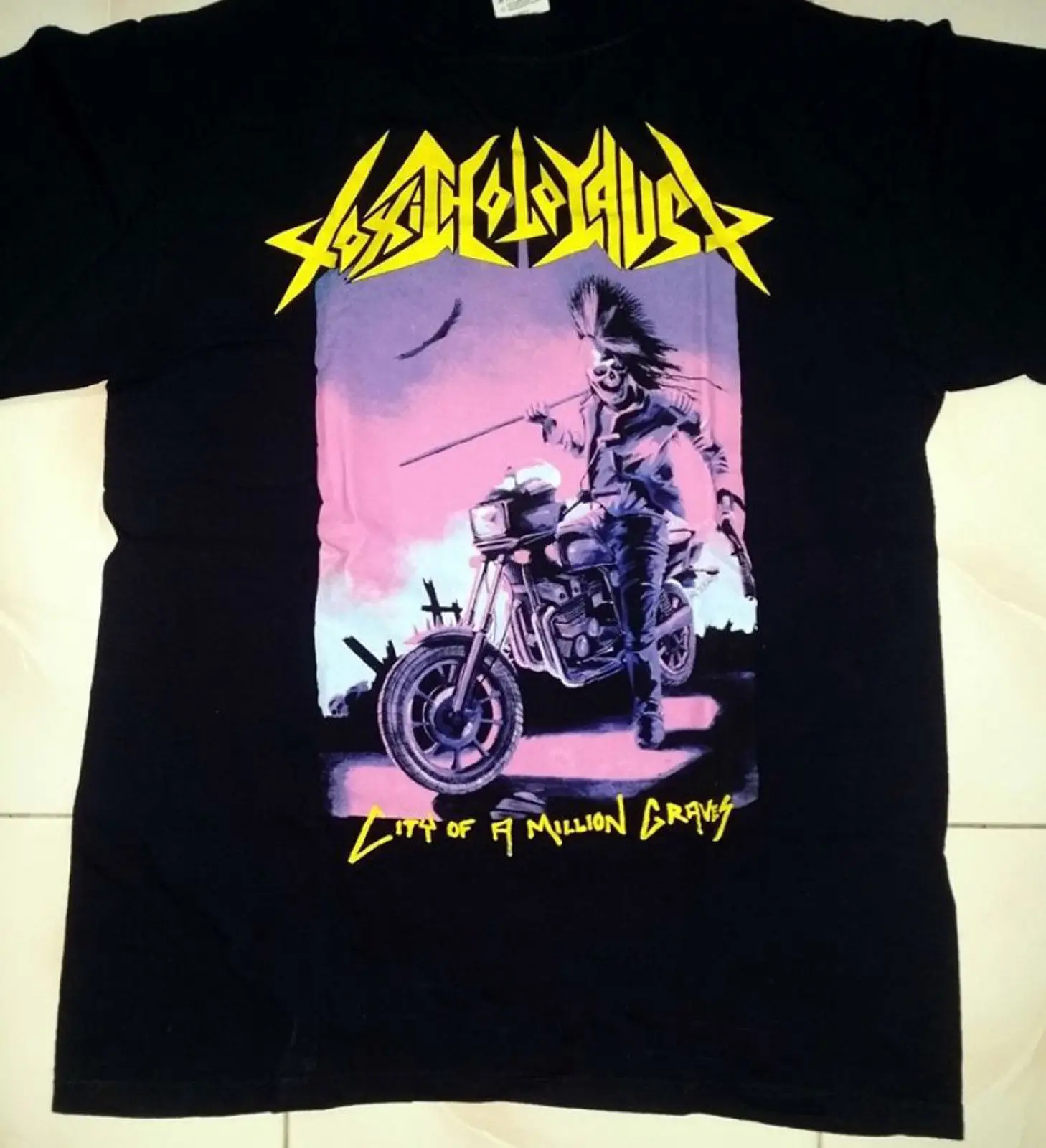 Новые Редкие! Toxic holocaw (США) Футболка с принтом Город миллионов гробов TS NW M