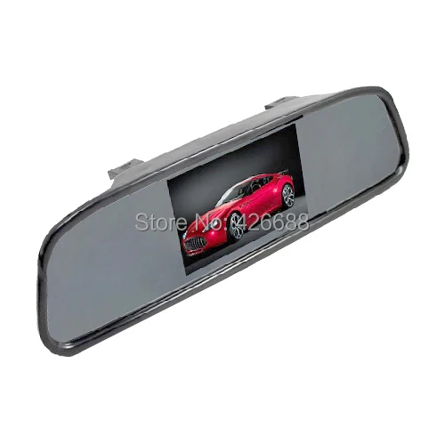 Автомобильное Зеркало монитор 4 3 дюйма + парковочная камера заднего вида для