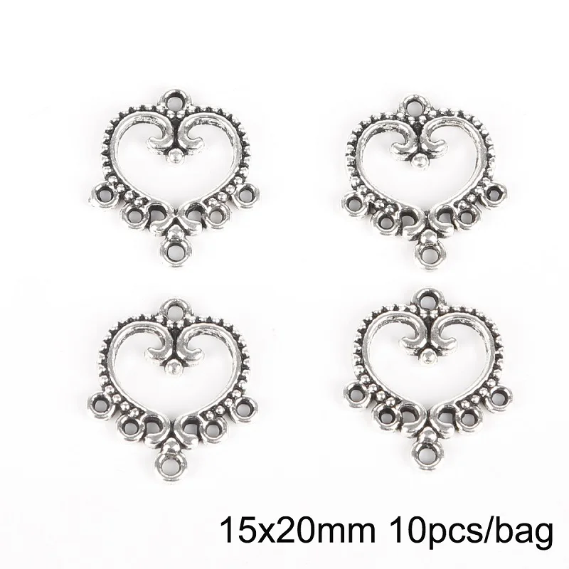 Style 02 10 шт. Ретро Серебряный металлический сплав винтажные соединители для ювелирных изделий для ожерелья ювелирных изделий Изготовление ювелирных изделий DIY серьги фурнитура Аксессуары - Цвет: Style 02