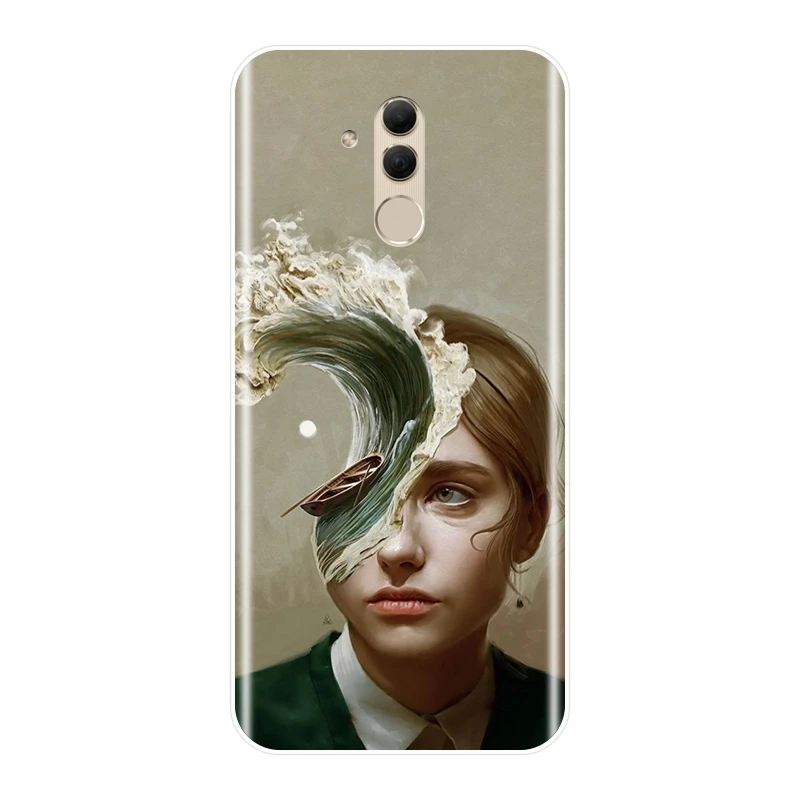 Мягкая задняя крышка для Huawei Mate 9 10 20 Pro Art Girl абстрактный эстетический Мужской