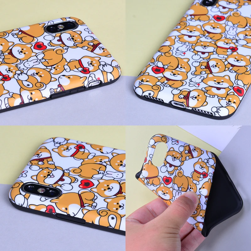Cute Dog Case Cover for iPhone X Shiba Inu Fundas Xs Max 6 6s 7 8 Plus Soft IMD Phone Coque |