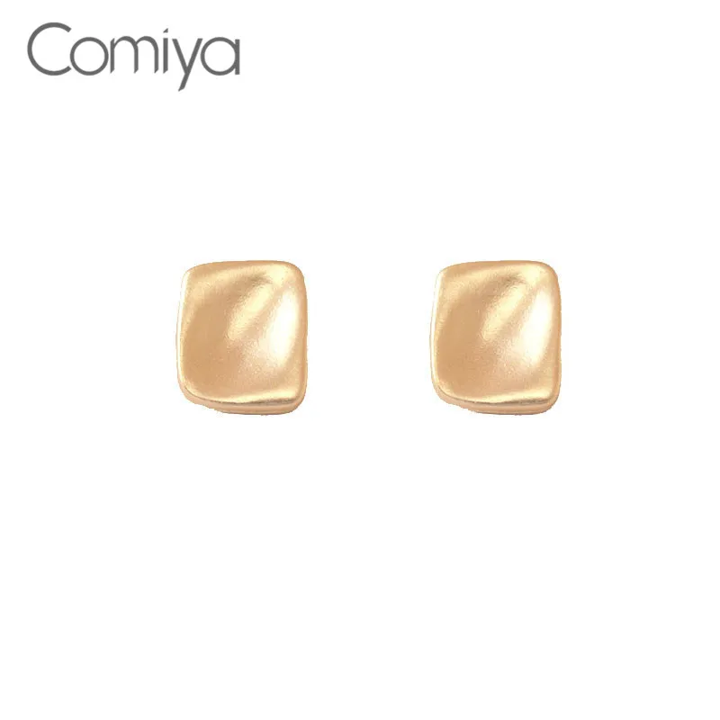 Женские серьги гвоздики Comiya золотистые/Серебристые корейские из сплава