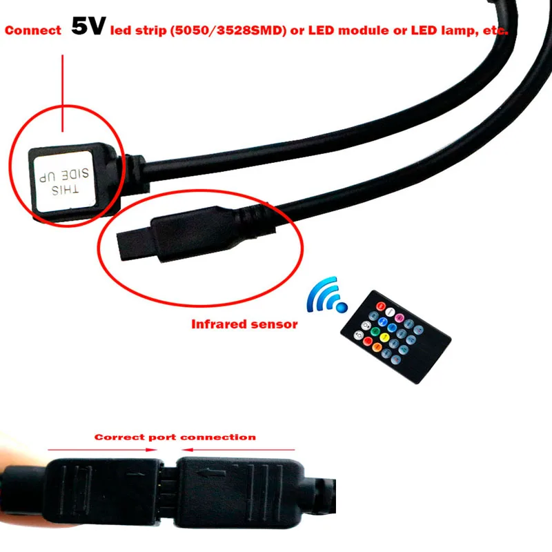 Музыкальный RGB-контроллер голосовой звуковой сенсор 5 В диммер 3*2A дистанционный