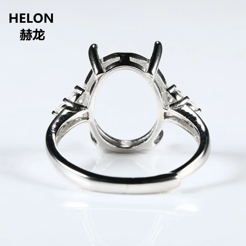 Обручальное кольцо из стерлингового серебра 925 пробы с овальным кабошоном 11x14 мм