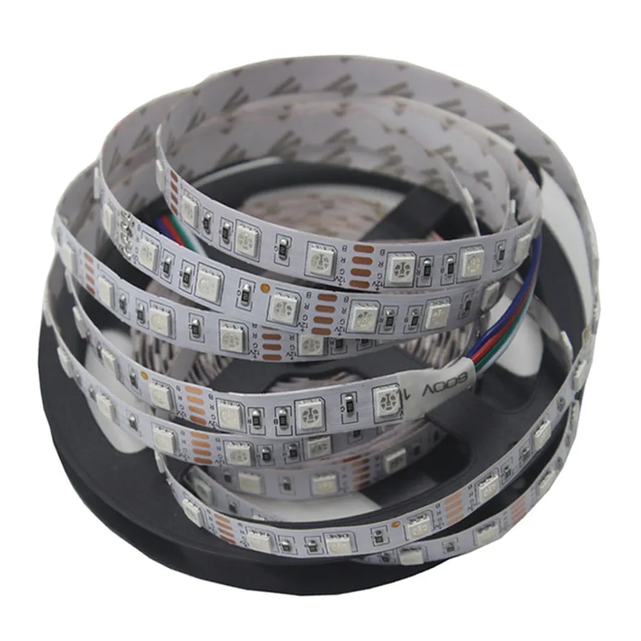 Светодиодная лента светильник RGB RGBWW SMD DC12V 5050 водонепроницаемая RGB гибкая лента светодиодная Диодная лента DC12V 5 м/лот RGBW RGBWW светодиодный светильник полосы