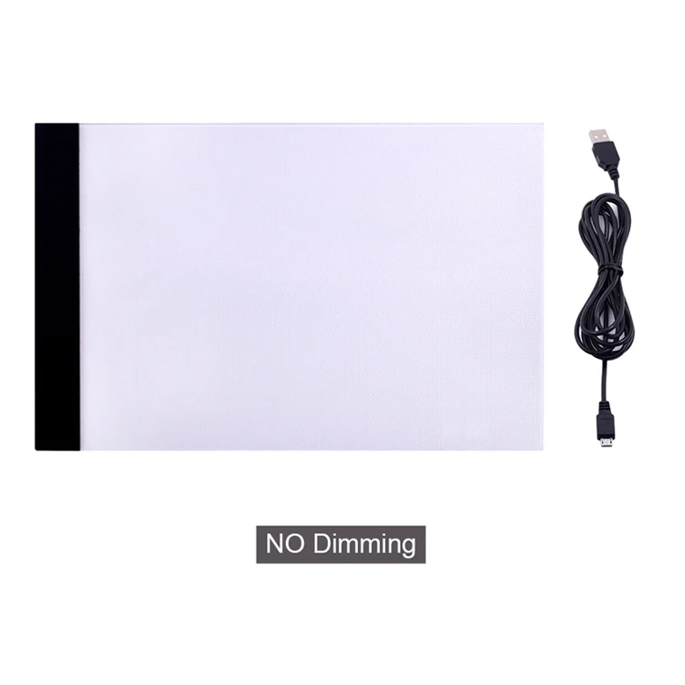 NO Dimming CHIPAL, цифровой планшет, A4, светодиодный светильник для рисования, коробка для отслеживания, копировальная доска, графическая художественная живопись, Настольная панель, трехуровневая панель с затемнением - Цвет: NO Dimming