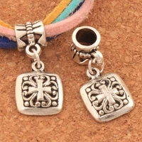 heart flower cross square keepsake big hole beads 11 9x25 9mm 22pcs zinc alloy fit european bracelets b393