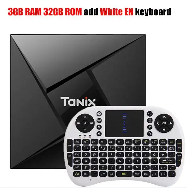 3GB 32GB White EN Tanix TX9 Pro ТВ приставка Bluetooth 4,1 3g 32G Amlogic S912 Android 7,1 Восьмиядерный WiFi приставка медиаплеер PK x96 GT1 Ultimate - Цвет: 3GB 32GB White EN