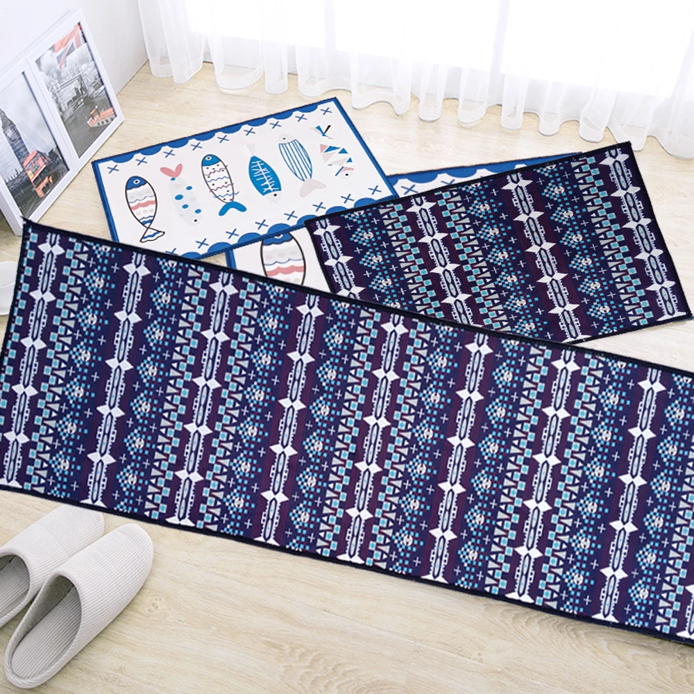 2 шт. нескользящий кухонный коврик с резиновой подложкой набор ковриков дизайн