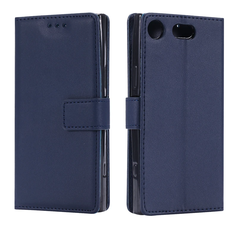 Coque Роскошные Ретро флип чехол для sony Xperia xz1 Мини искусственная кожа + силиконовый