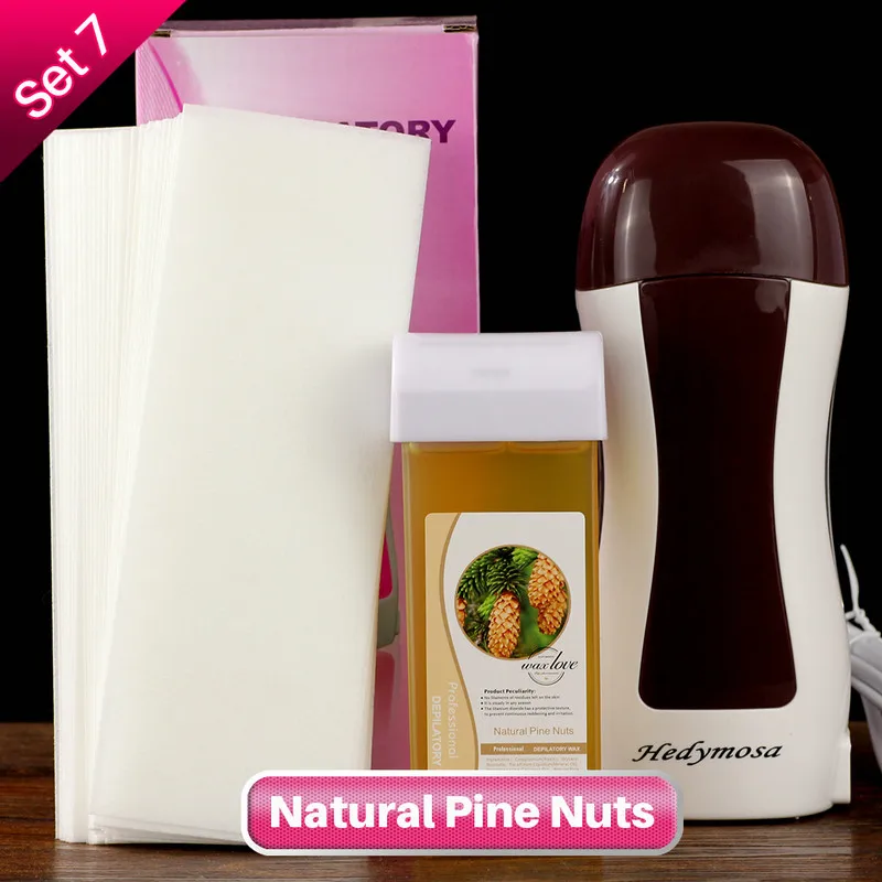 Set7 Pine Nuts Hedymosa бренд Кофе воском нагревательный аппарат удаления волос депиляция жидкость для снятия для бритья лица/тела Эпилятор 110 V/220-240 V 50/60Hz - Цвет: Set7 Pine Nuts