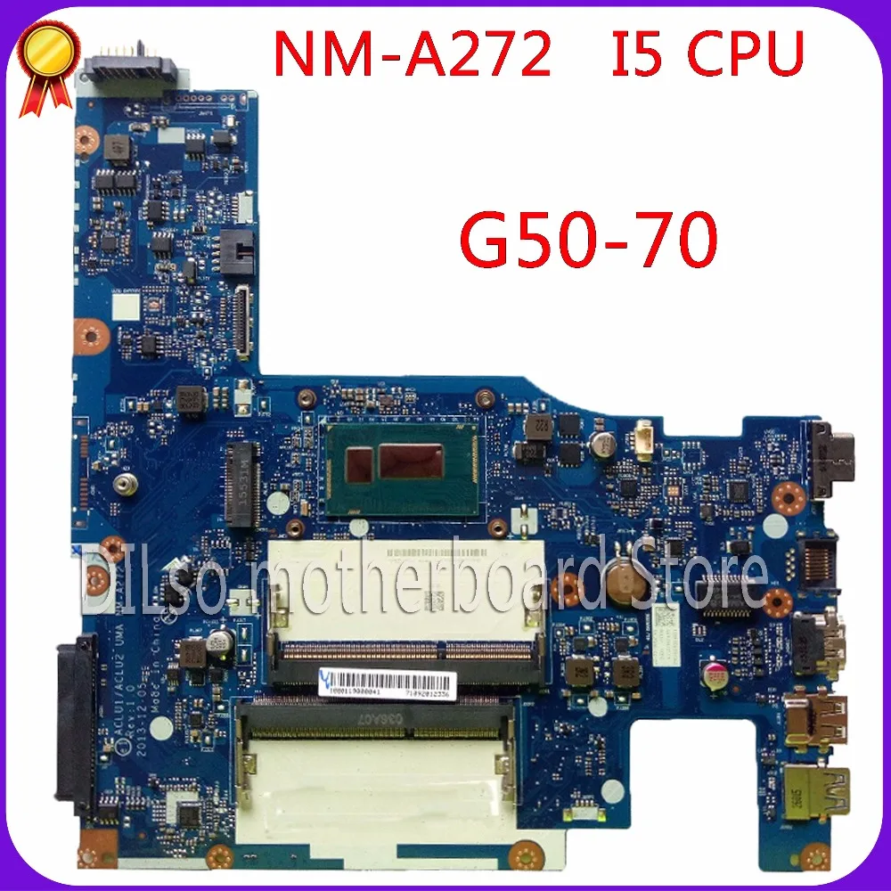 KEFU ACLU1/ACLU2 NM A272 материнская плата для ноутбука Lenovo G50 70 Z50 70M i5 ЦП тест оригинал|laptop