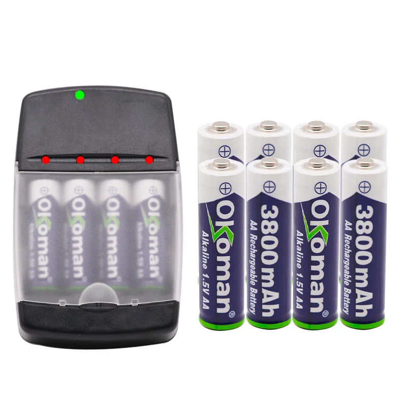 Большой емкости AA 3800mah 1 5 V Щелочная аккумуляторная батарея для света аккумулятор