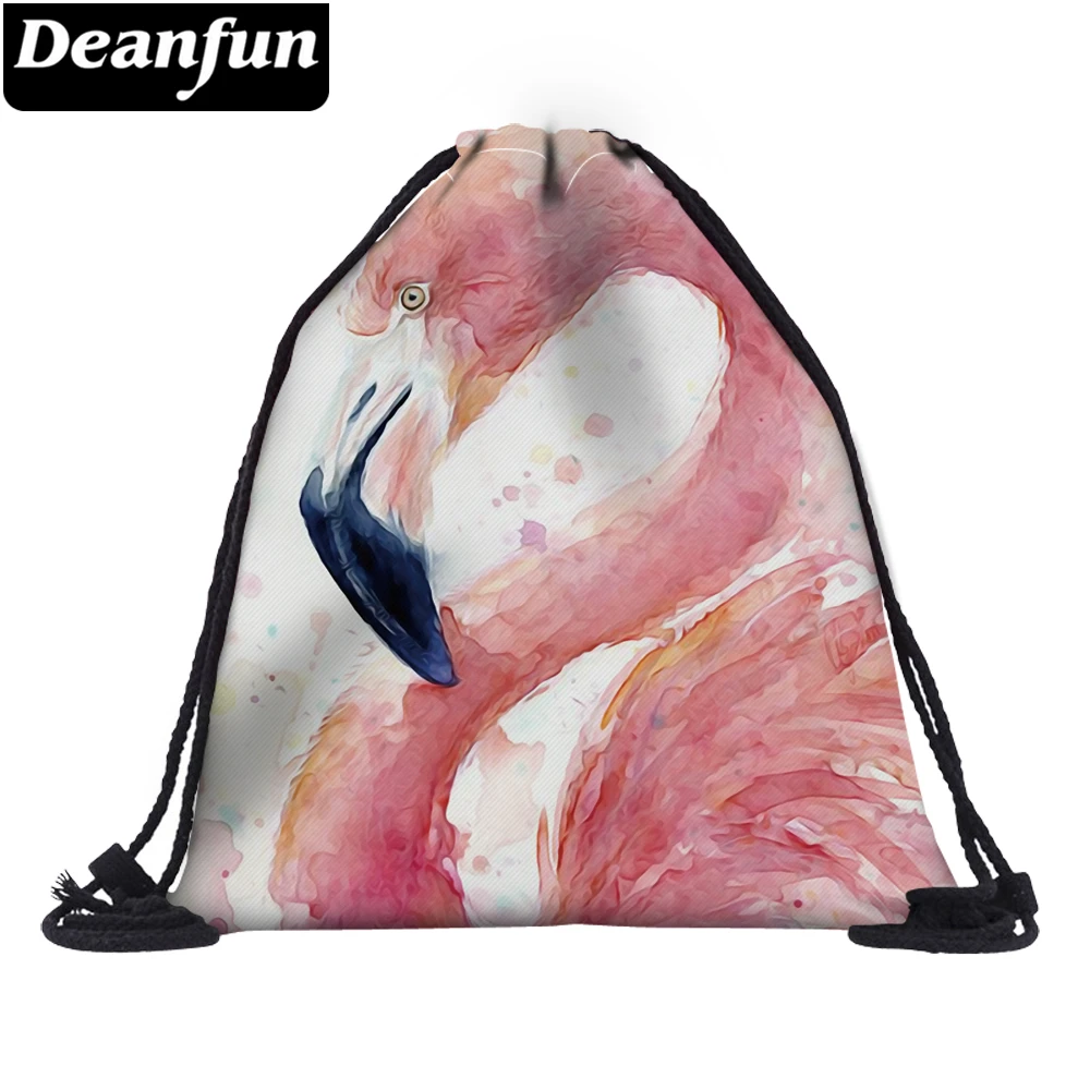 Сумка на шнурке с 3D принтом Deanfun Полиэстеровая сумка фламинго для девочек
