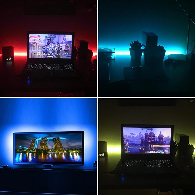 WiFi Светодиодная лента 5 м с контроллером и адаптером 5050 2835 DC 12V 300 LED RGB светодиодная