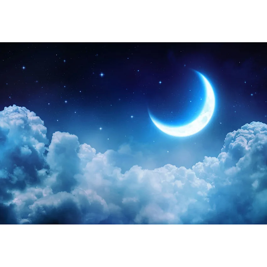 

Vinyl night sky moon star newborn children Photography Backdrops birthday Party Photo Background for photo studio