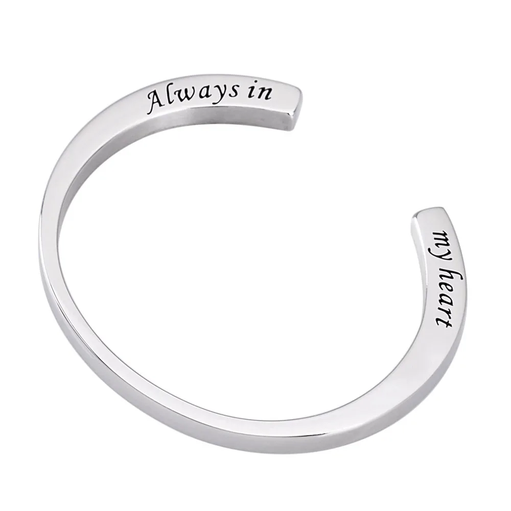 

Модный браслет с гравировкой для памятной урны из нержавеющей стали, урна для кремации, ювелирные изделия, браслет с подвесками, памятный бр...