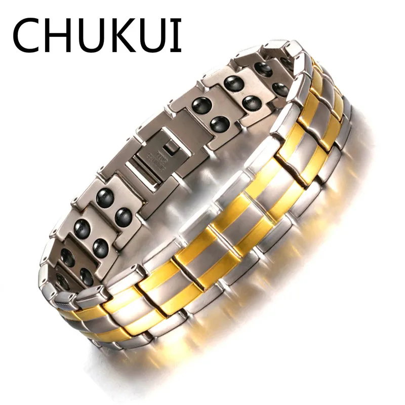 CHUKUI, Мужской элегантный хитовый браслет, серебряный, Вольфрамовая сталь, складные браслеты и браслеты, h-образная цепочка, магнитная пудра, ювелирное изделие