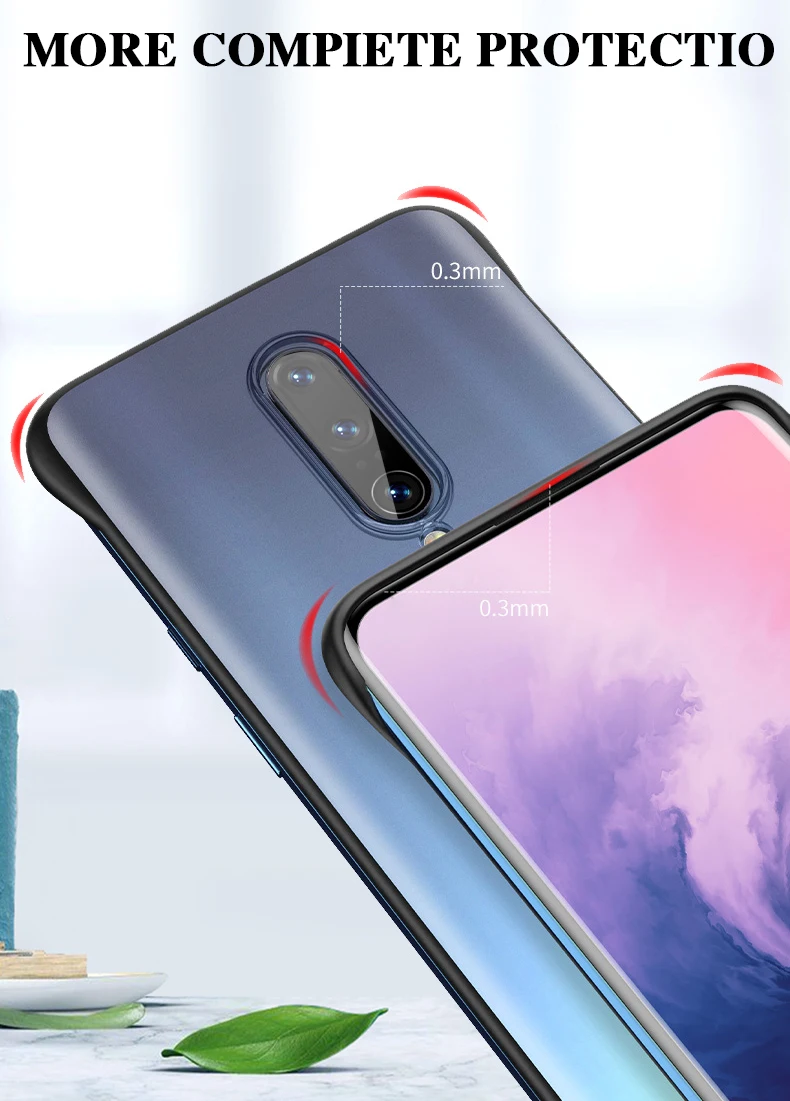 Для Oneplus 7 Pro Чехол CENMASO палец кольцо Безрамное Бампер Ультра тонкий ударопрочный чехол для телефона One Plus 7 Pro задняя крышка