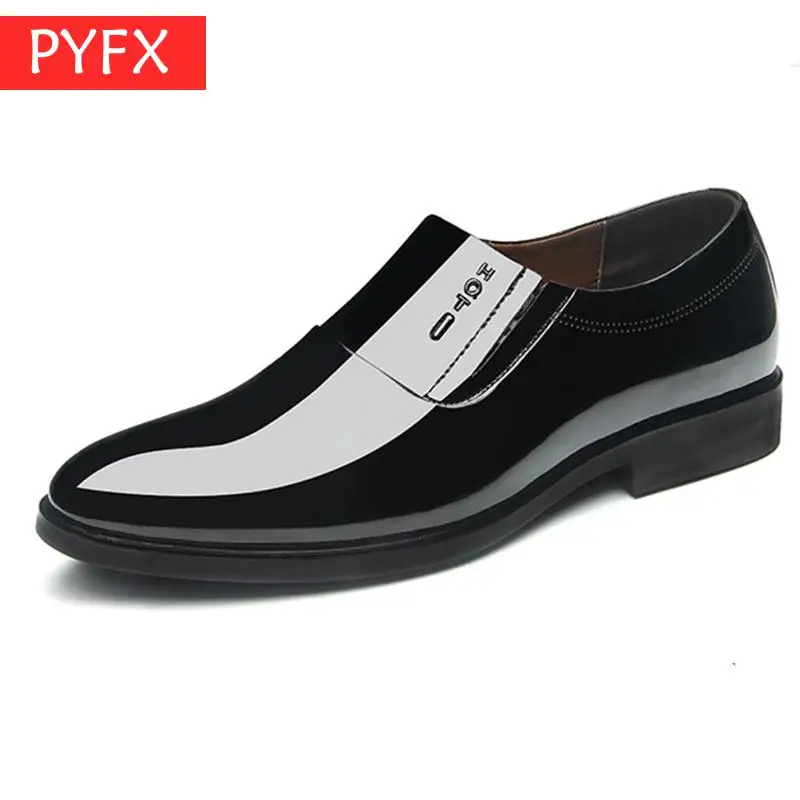 Мужская обувь с острым носком черный деловой костюм итальянская Роскошная