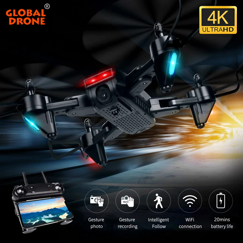 Global Drone FPV 4K камера Квадрокоптер Дрон вертолет с автоматическим отслеживанием селфи Дроны с камерой HD VS SG700 M70 SG901 E58 E520