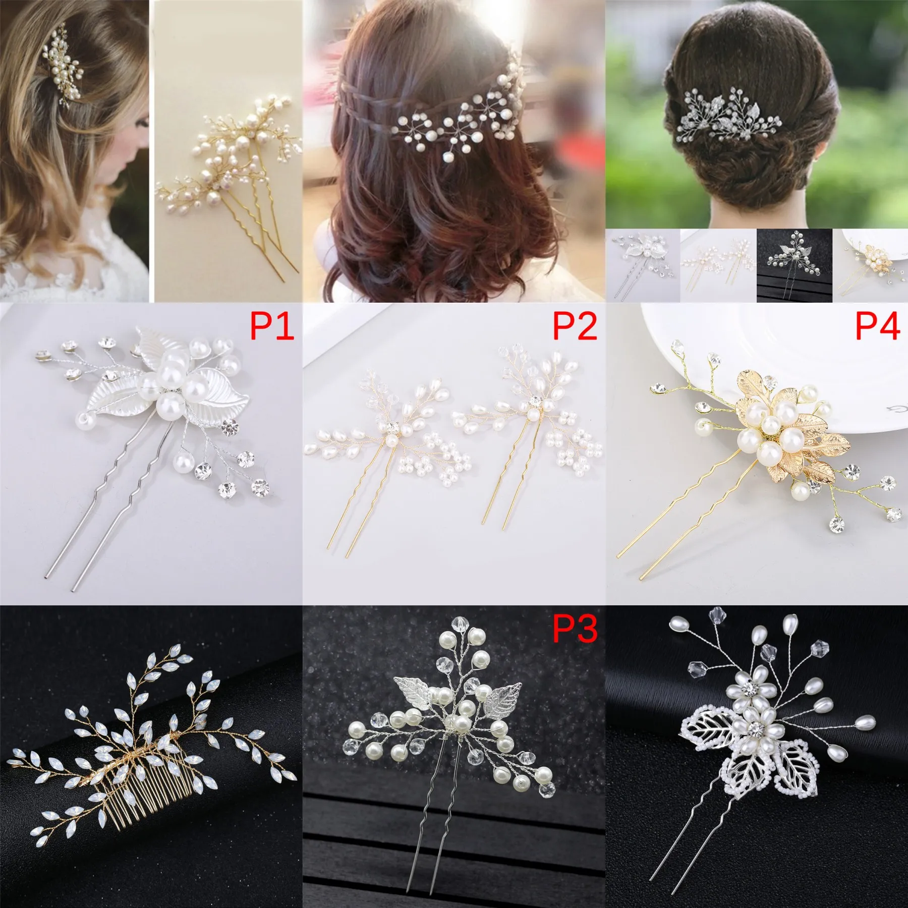 Rose Gold Pearl Hair Pin Clip Bride Bridesmaid Accessories Luxury Crystal Rhinestone Wedding Hairpins Sticks For Women | Красота и
