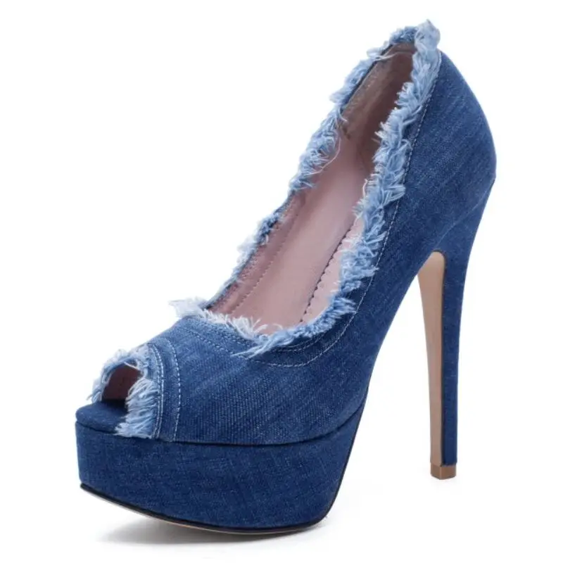 CoolCept/пикантные туфли-лодочки с открытым носком Женская обувь на платформе и