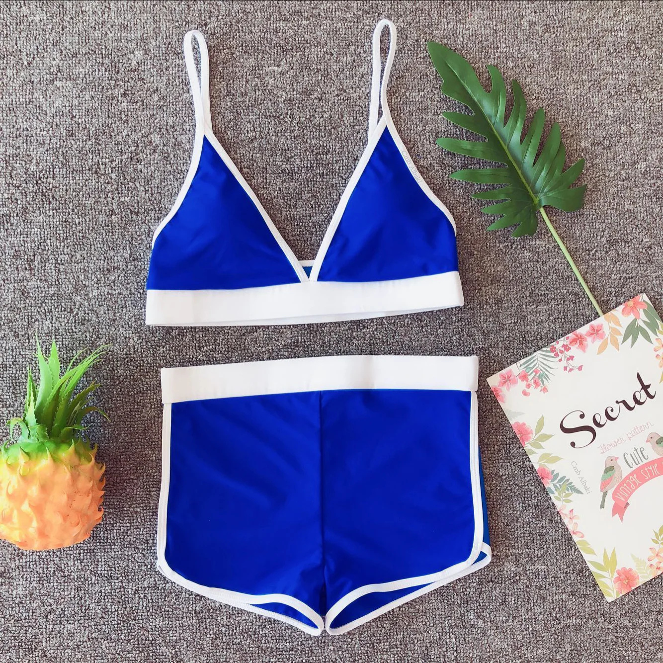 Женский купальник бикини с шортами сексуальный купальный костюм подкладкой