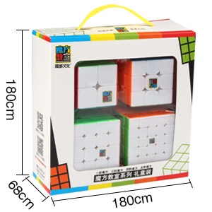 D-FantiX Moyu Yuhu: Mofangjiaoshi Скорость Набор кубиков MF2S 2x2 MF3S 3x3 MF4S 4x4 MF5S 5x5 Магический кубик-головоломка Stickerless 4 шт. игрушки