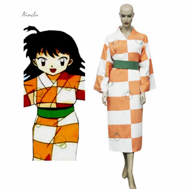 Ainclu InuYasha Rin косплэй костюм! Хэллоуин костюм кимоно для косплея для детей и взрослых костюм