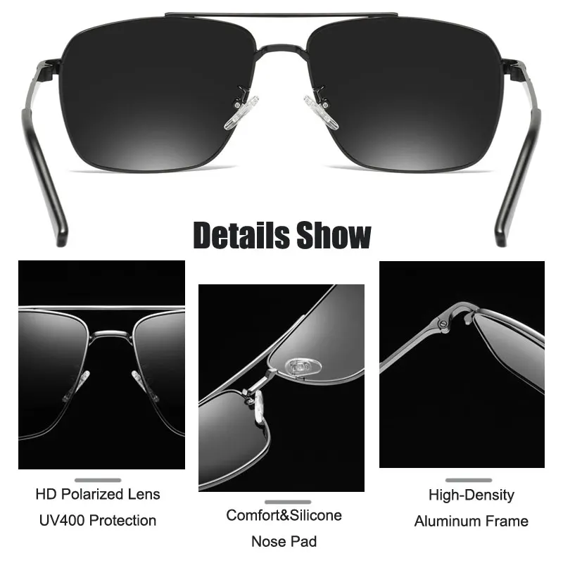 MYMARCH брендовые поляризованные солнцезащитные очки мужские Модные зеркальные для