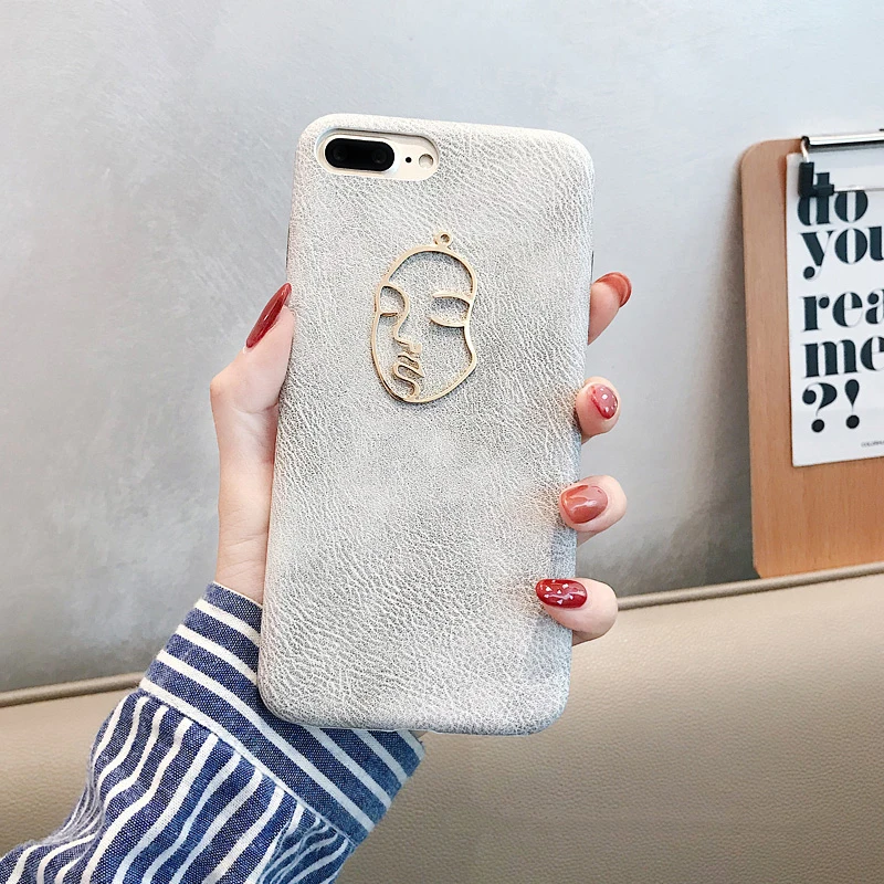 GlamPhone чехол простой кожаный металлический чехол для телефона для девочки для iPhone XS Max XS XR 8 8plus 7 7plus 6/6s Plus мягкая задняя крышка