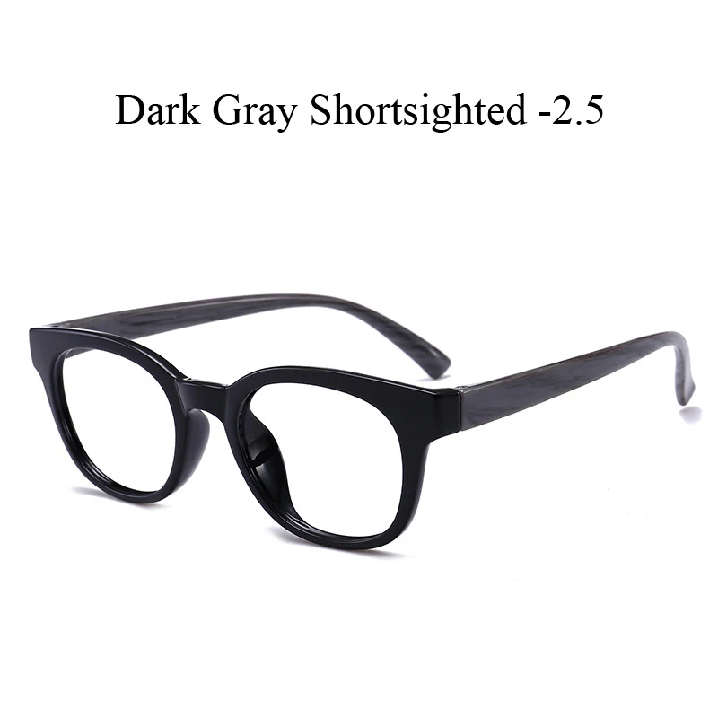 D Gray myopia 2.5 Zilead ультралегкое TR90 круглое готовое стекло для близорукости для женщин и мужчин близорукое с диоптрией-1.0to-4,0 - Цвет оправы: D Gray myopia 2.5