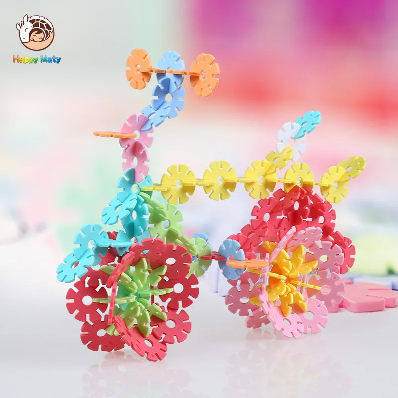 Новинка цветные снежинки макарон строительные блоки игрушки кирпичи сделай сам