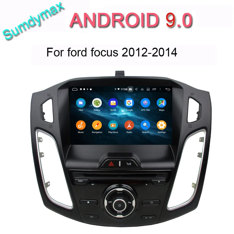 Автомобильный dvd плеер One din сенсорный экран 9 дюймов android 10 gps для ford focus 2012 2013 2014 с 8
