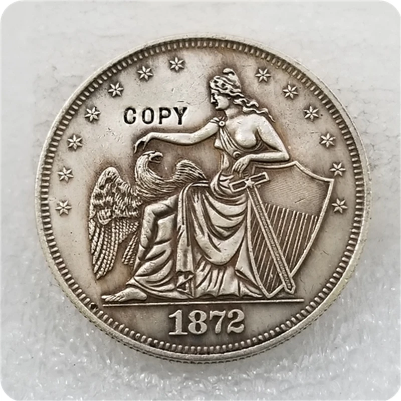Копия копия 1872 сидений защита свободы и Орел узор за половину доллара монет