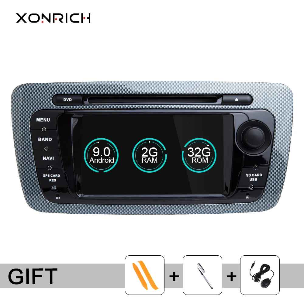 Автомобильный мультимедийный плеер Xonrich 2Din Android 9 0 GPS DVD для Seat Ibiza MK4 6J SportCoupe Ecomotive